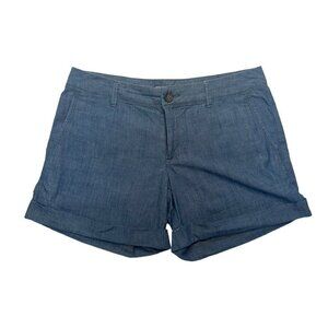 Banana Republic denim color flat front cuffed shorts size 2